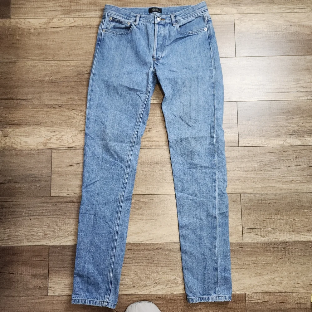 A.P.C. Women Petit New Standard Straight Leg Button Fly Light Denim Jeans 28 - Picture 2 of 13